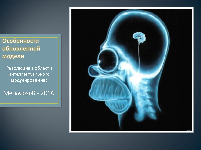 Особенности обновленной модели Революция в области интеллектуального  модулирования :  МегамозьК - 2016